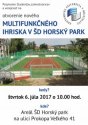 Pozvánka na otvorenie nového multifunkčného ihriska v ŠD Horský park